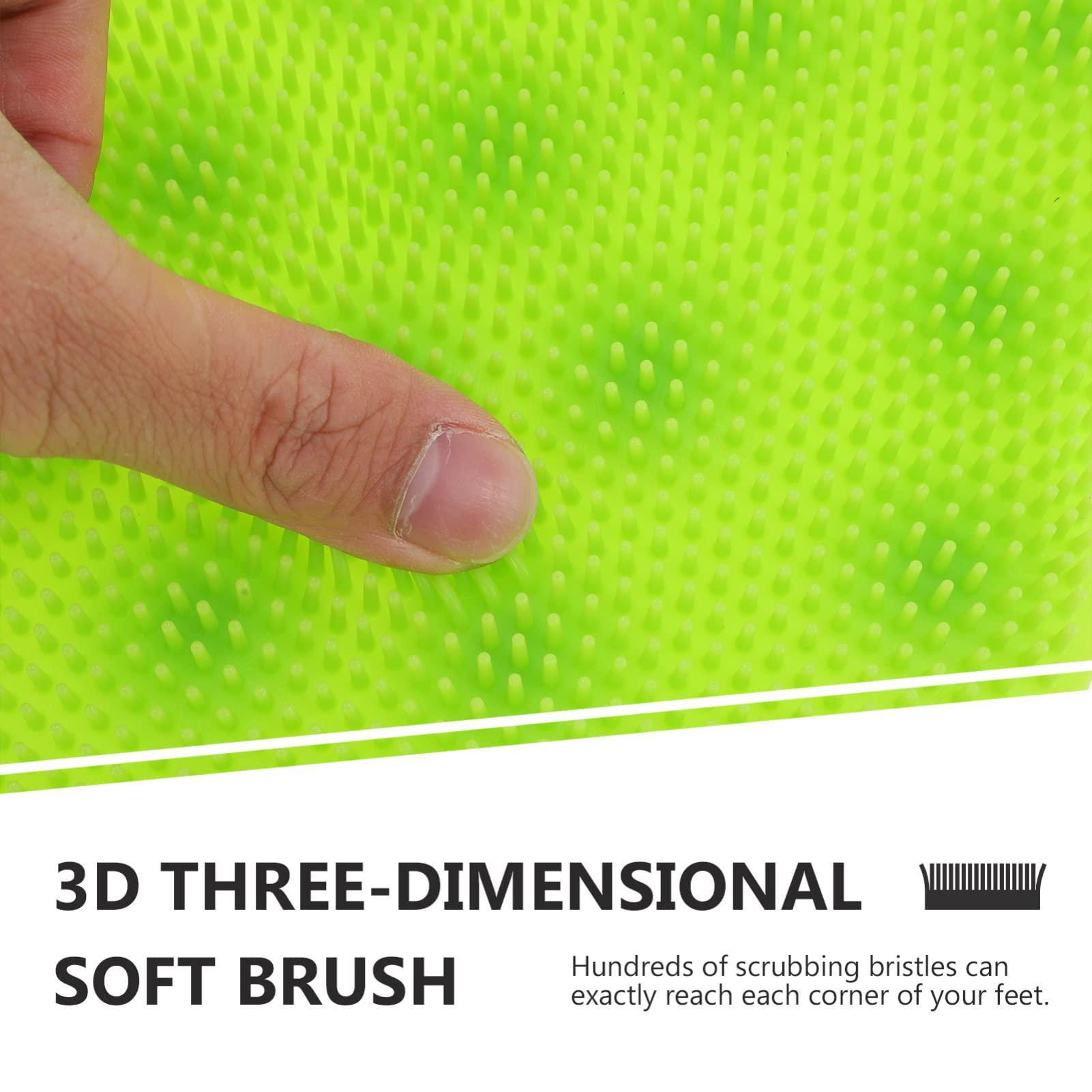 Mobestech 1pc Silicone Foot Brush Shower Foot Scrubber Bathroom Non-skid Foot Scrubber Back Massage Pads Bathroom Massage Pad Silicone Massage Mat Foot Brush Cleaner Foot Cleaner Back Brush