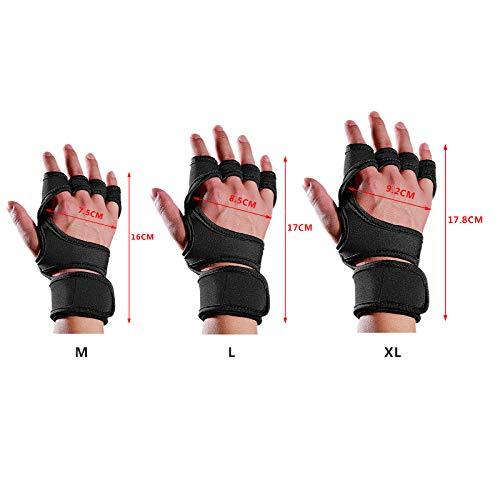 N/ A N/ A Weight Lifting Gym Workout Gloves with Wrist Wrap Support for Men & Women, Full Palm Protection, for Weightlifting, Training, Fitness, Hanging, Pull ups Black