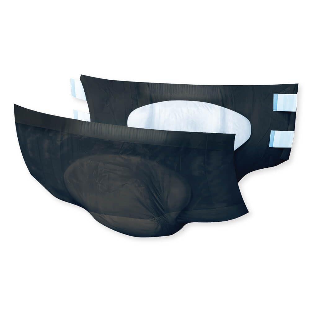 NorthShore NorthShore MegaMax AirLock Breathable 9-Hour Heavy-Duty Tab-Style Adult Diapers, Large, Trial Pack of 4, Black, 42-54 inches, Unisex Incontinence Underwear