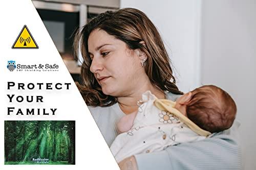 Smart-Safe.com Smart-Safe.com MicroSafe EMF Blocker Microwave Cover - Magnetic EMF Shield, MF & RF Frequency Protection 100% - EMF Blockers for Home Appliances, Easy Apply EMF Protection - Jungle Spirit, Medium 14"