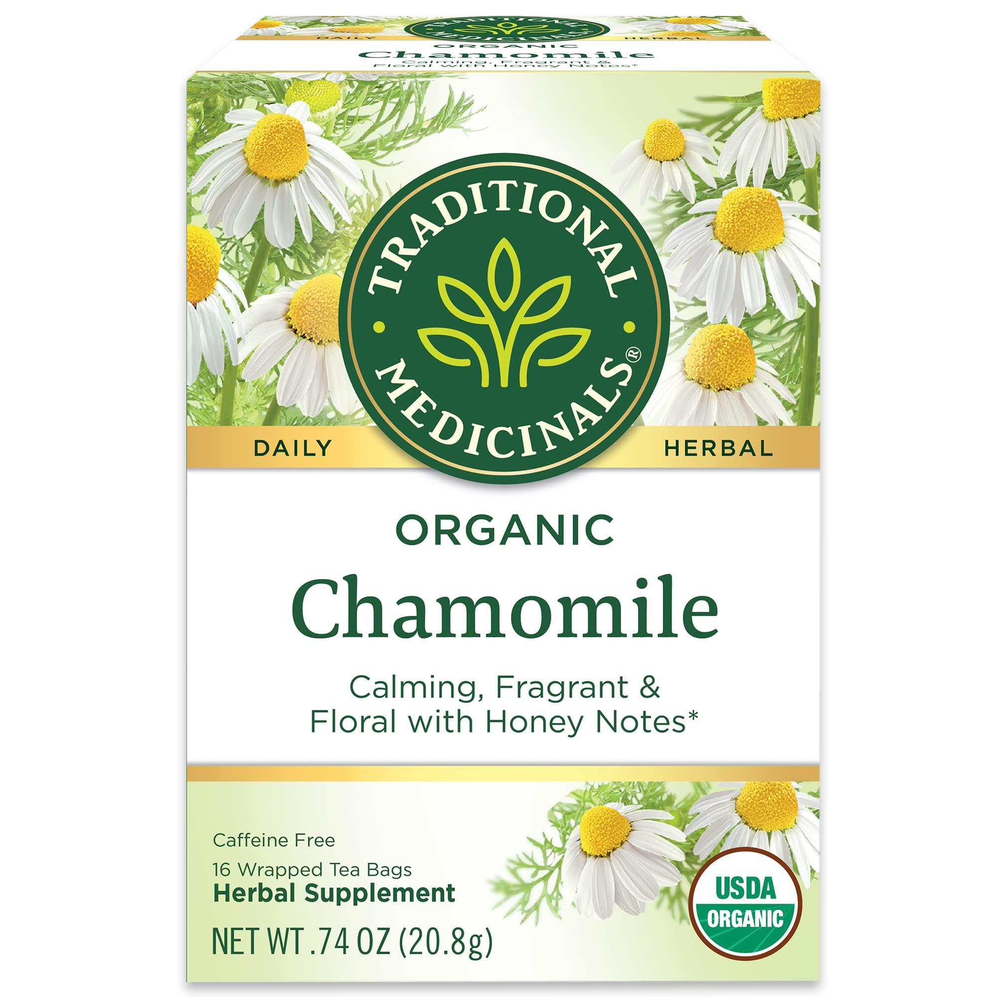 Traditional Medicinals Traditional Medicinals Organic Chamomile Herbal Leaf Tea, 16 Count (Pack of 4)