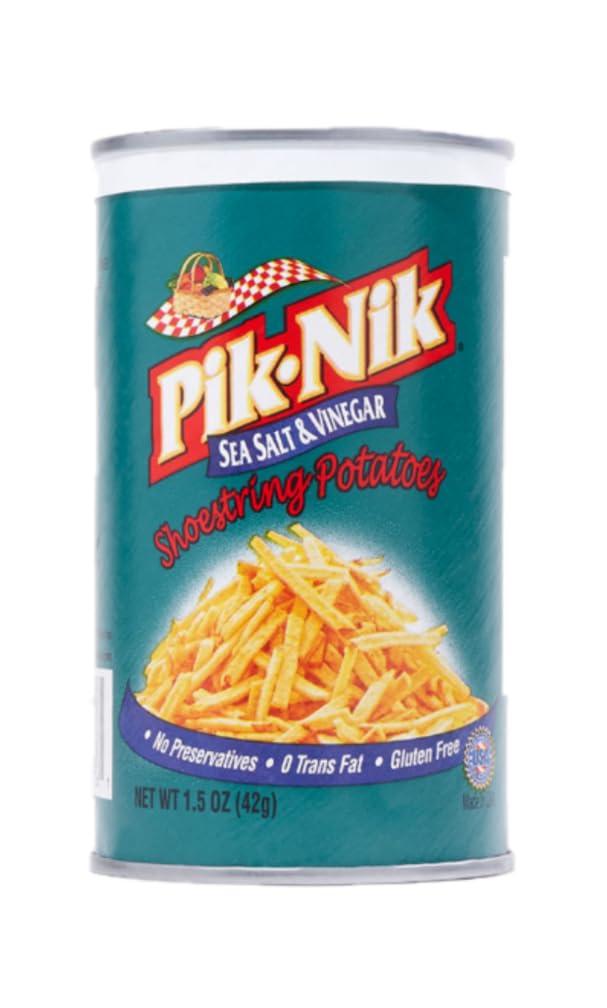 Smiling Sweets Picnic Foods Shoestring Potato Crisps - Sea Salt and Vinegar - Pack of 6 - Delicious Shoestring Potato Snacks - Great for Snacking or for Lunches - Share with Friends