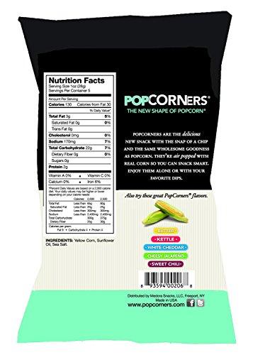 Popcorners Popcorners Sea Salt Popped Corn Chips, 5 oz