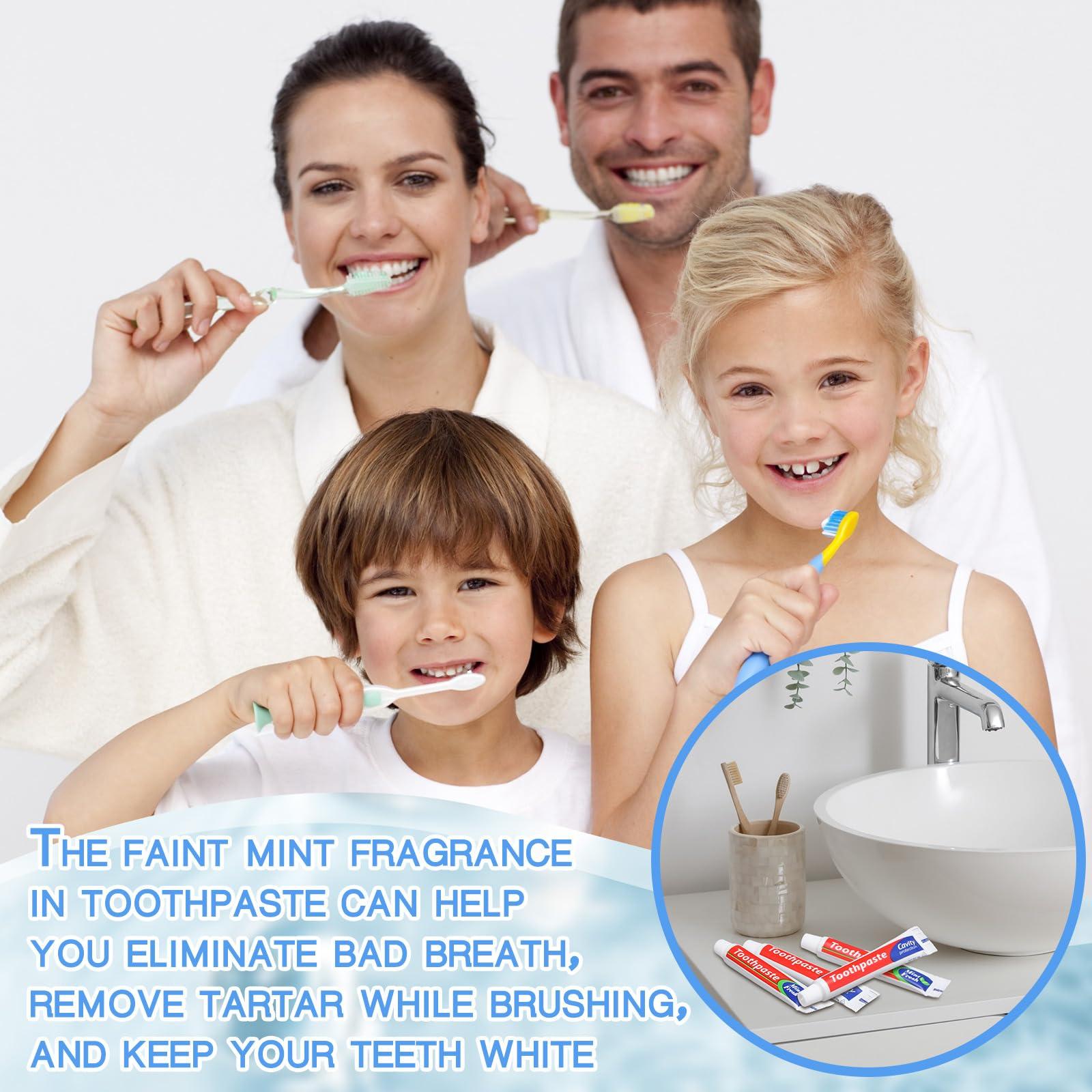 Dimsile Dimsile Mini Toothpaste Bulk Travel Size 0.35oz for Bad Breath, Helps Freshens Breath, Whitens Teeth Regular Disposable Mint Toothpaste for Home Hotel Office Camping