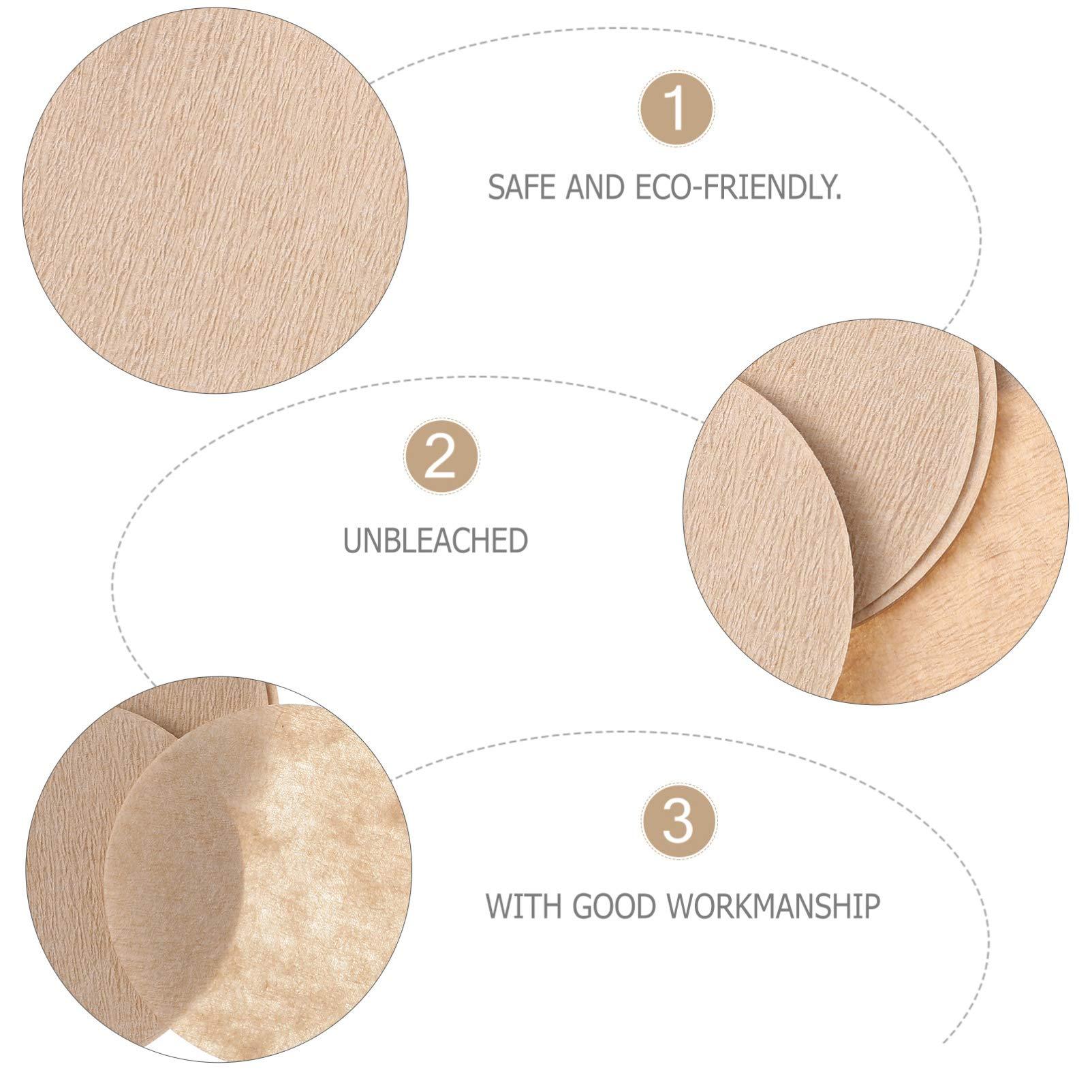 Baluue Baluue 300pcs Filter Paper Cone Coffee Filters Round Coffee Filters Coffee Maker Filters Coffee Paper Filters Espresso Paper Filter Paper Coffee Filters Conical Ice Drip Pot