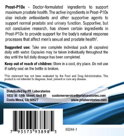 Prost-P10x Prost-P10x Advanced Prostate Health Supplement for Men, 10 Natural Ingredients, Saw Palmetto, Beta Sitosterol, Reduce Bathroom Trips & Urgency - 2 Month Supply