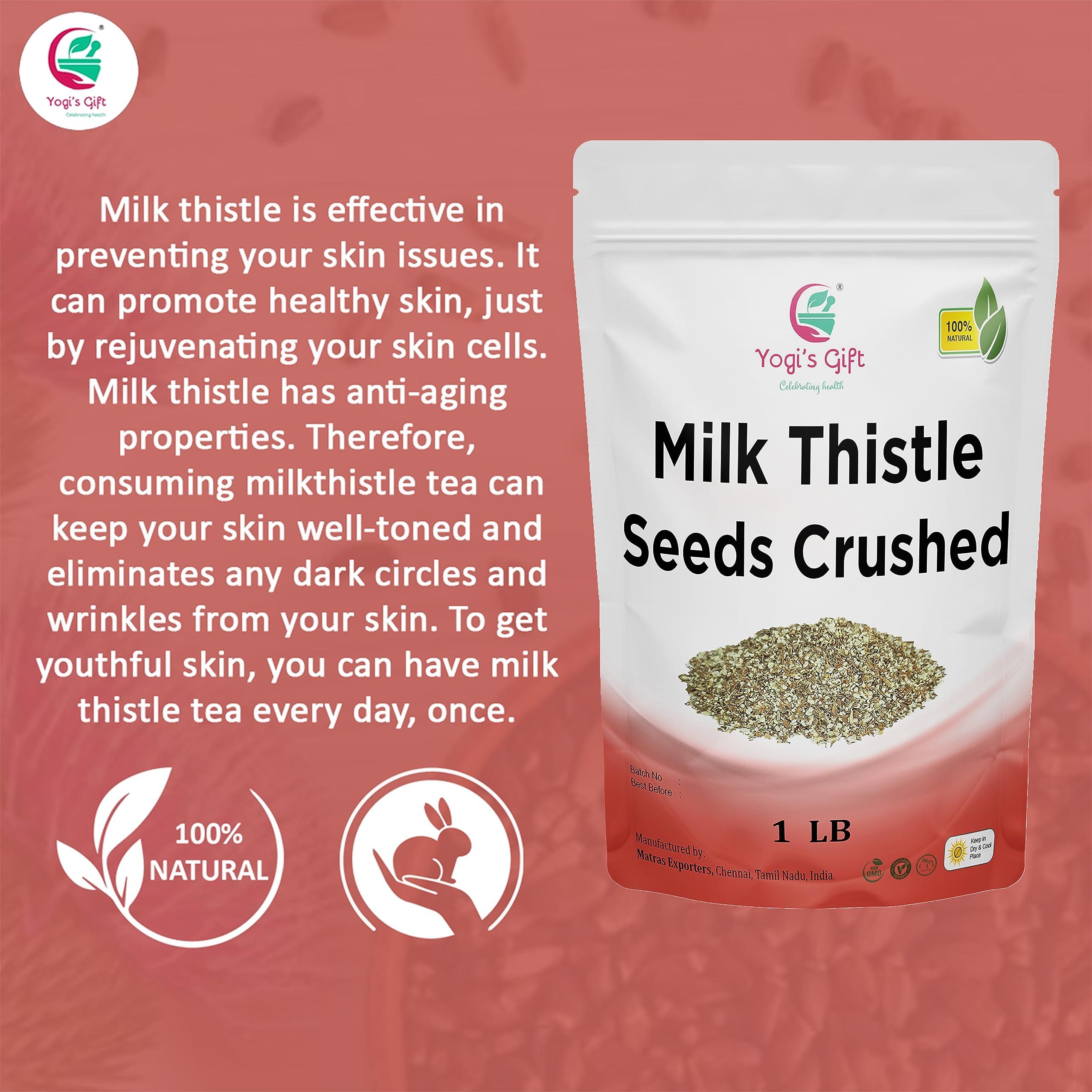 YOGIS GIFT  Celebrating health Milk Thistle Tea (Seeds) 1 LB | Promotes Liver Health | Loose Bulk Bag | by Yogi\'s Gift