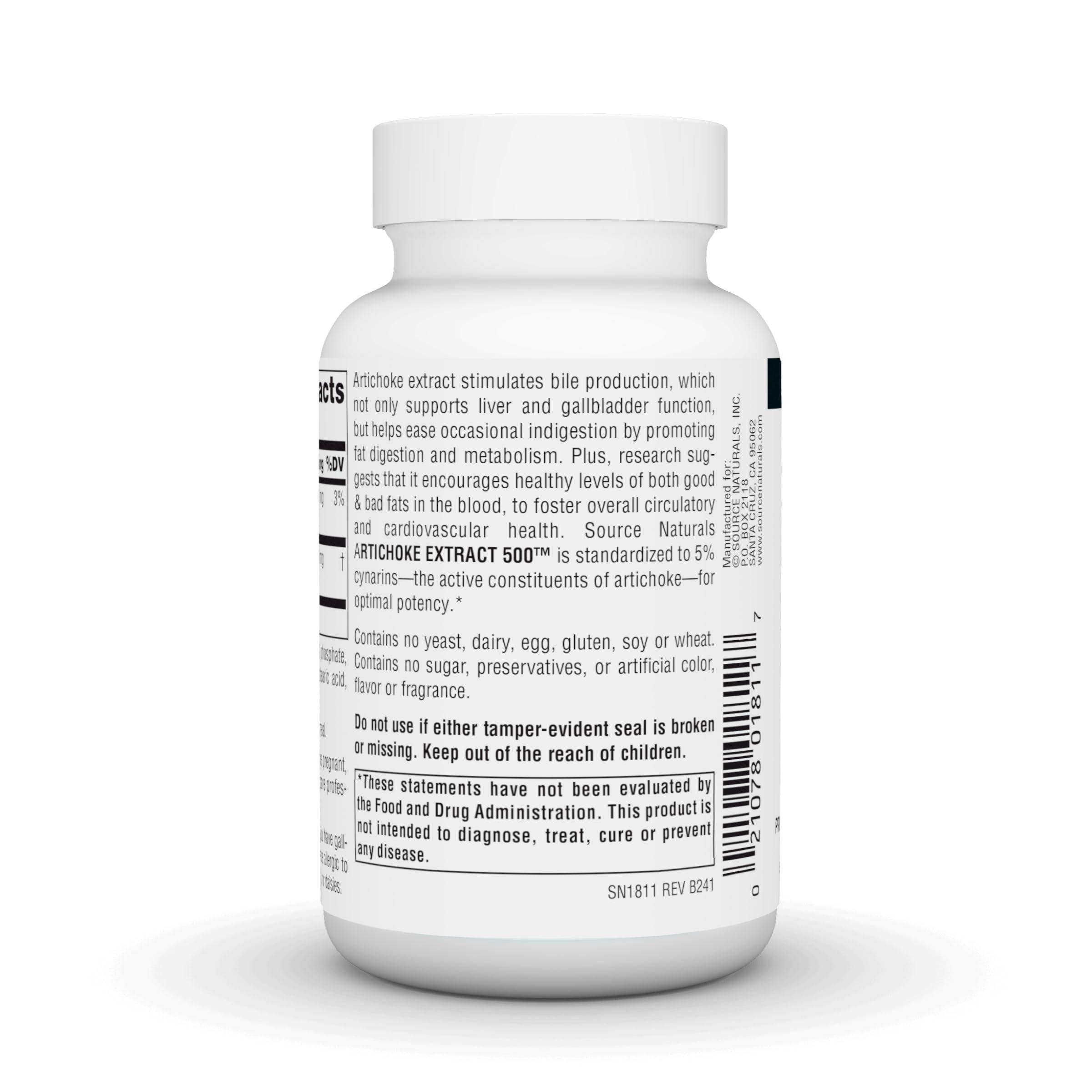 Source Naturals Source Naturals Artichoke Extract 500mg, 90 Tablets