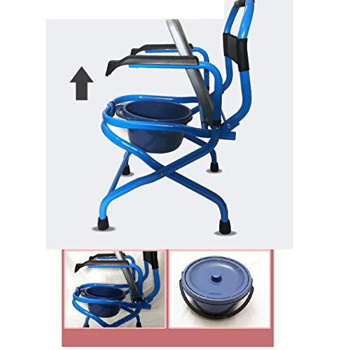 SYTH Medical Bedside Commode Toilet Seat,Folding Mobile Toilet for The Elderly Simple Toilet Chair,Sitting Side Chair Toilet Chair,Perfect for Camping, Hiking, Trips, Construction Sites, and More