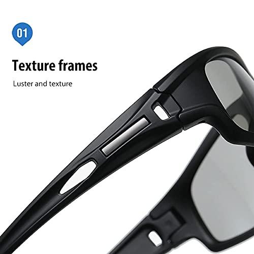 COTIA Full Reading Sunglasses Men's Sports Outdoor Driving Cycling Classic Readers Magnification Presbyopic Sun Glasses (black, 3.0)