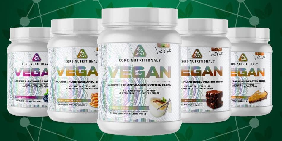 Core Nutritionals Core Nutritionals Platinum Vegan Gourmet Plant-Based Protein Blend with 21Grams of Pea Protein, Lactose, Soy and Gluten Free 29 Servings (Chocolate Brownie Batter)