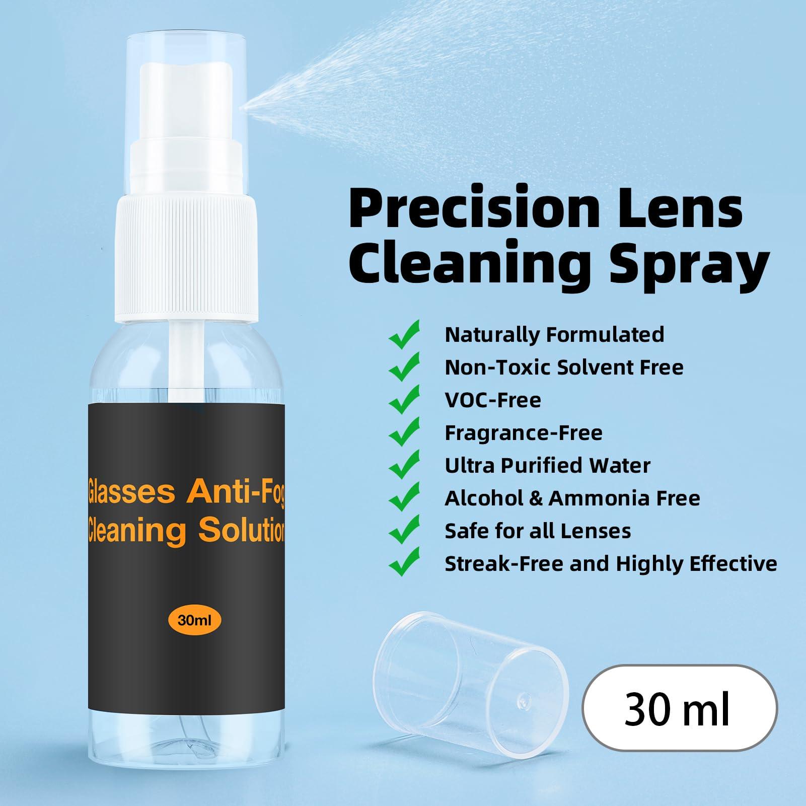 Ordilend Ordilend Glasses Cleaner Eyeglass Cleaner Kit, Glasses Cleaning Kit Anti Fog Lens Cleaning Spray with Microfiber Cloth, Portable Eyeglass Repair Tool with Screws Screwdriver, Nose Pads, Ear Grip