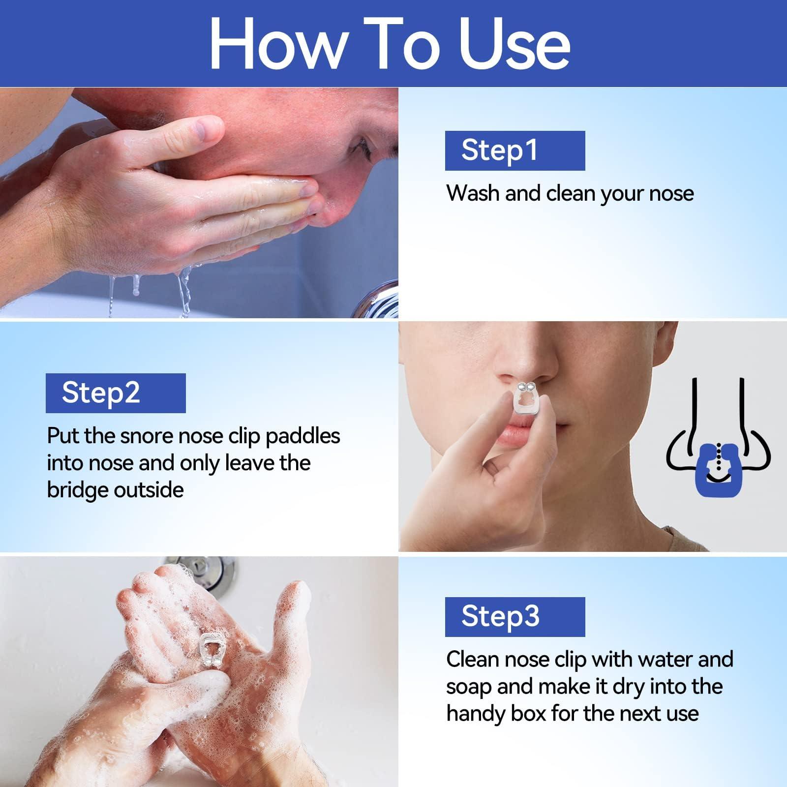 Annsky Anti Snoring Devices, Anskysea Snoring Solution - Silicone Magnetic Stop Snoring Aid for Men & Women - Anti Snoring Nose Clip10 Pack