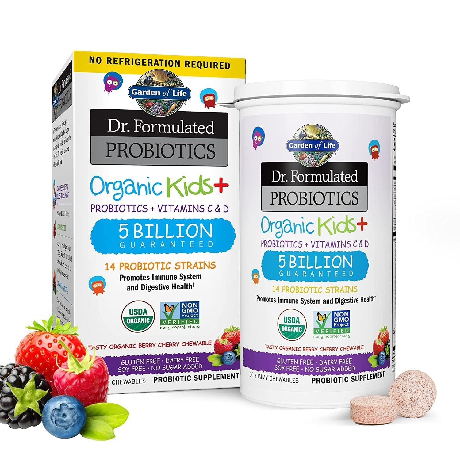 Garden of Life Garden of Life Kids Probiotics Gummies, Chewables - 3 Billion CFU, 5 Billion CFU, Sugar Free, Organic, Immune & Digestive Health