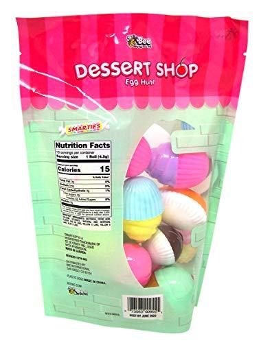 Bee International Dessert Shop Smarties Filled Plastic Easter Eggs, 2.1 Ounce, 12 Count