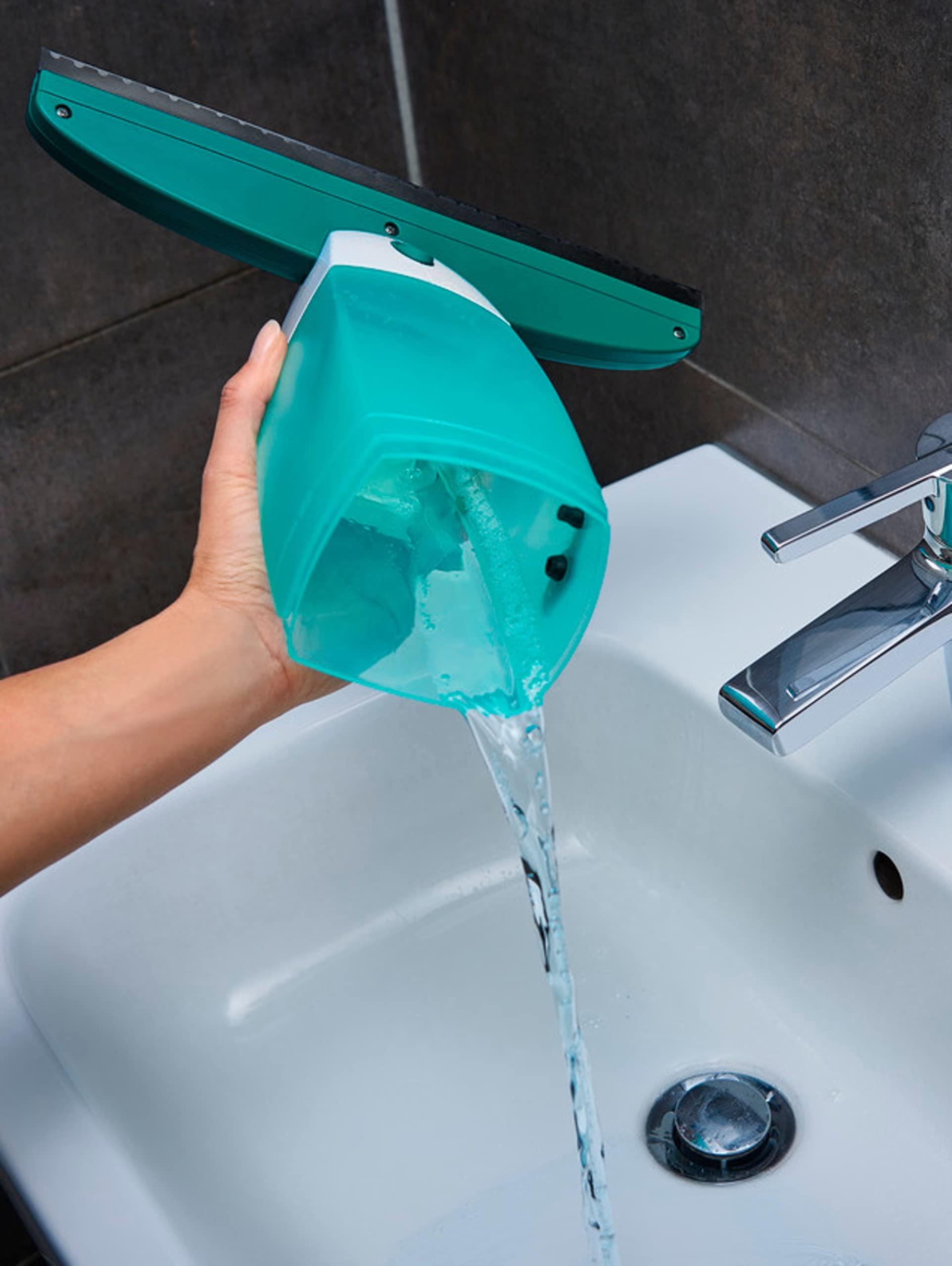 Leifheit Leifheit Dry & Clean Window Vacuum Cleaner Set with 43cm Handle and Washers, Window Cleaning Kitup to 35 Minutes of Power, Electric Window Cleaner