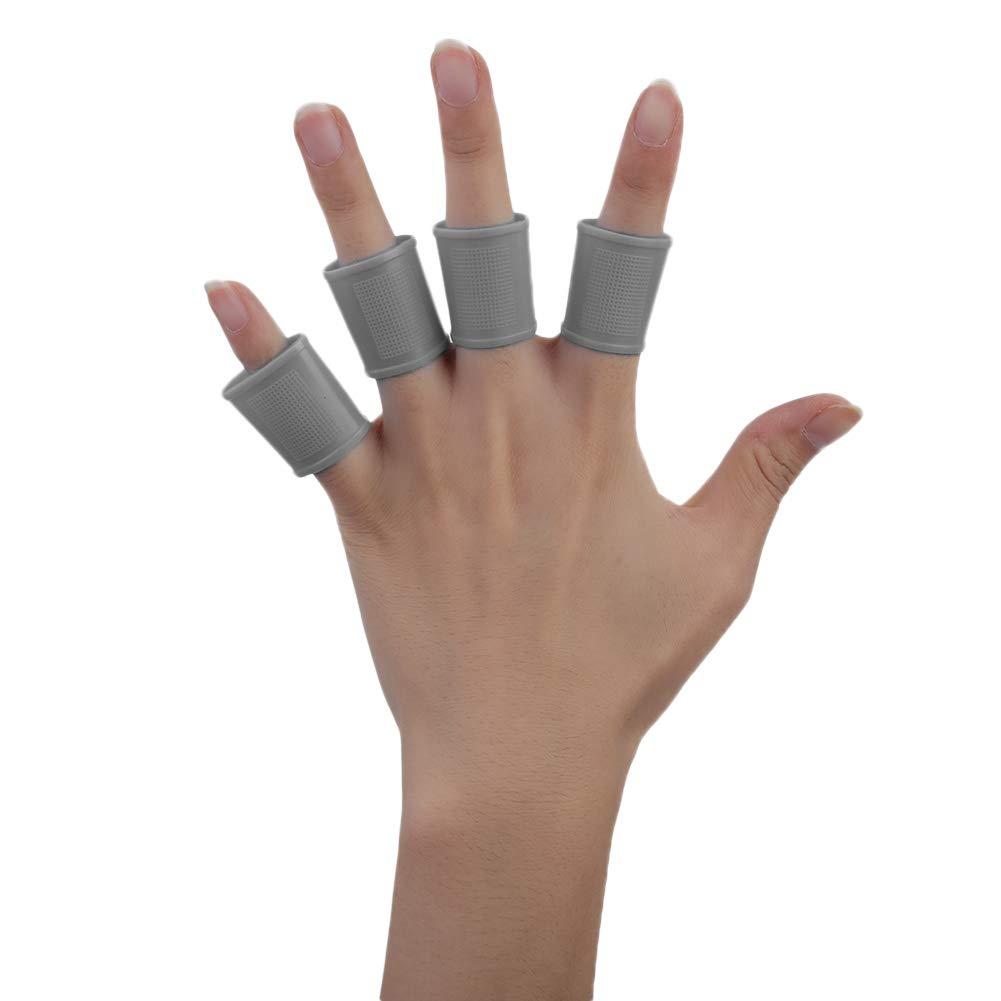 NDNCZDHC NDNCZDHC Golf Finger Sleeve, 8 PCS Set Silicone Protector for Finger Articulation, Non-Slip and Wear-Resistant, Golf Finger Sleeve Use for Bruised Finger, Sport(Gray)