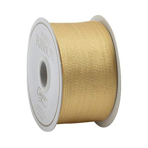 Caspari Caspari Gold Metallic Grosgrain Unwired Ribbon - Two 18 Ft. Spools