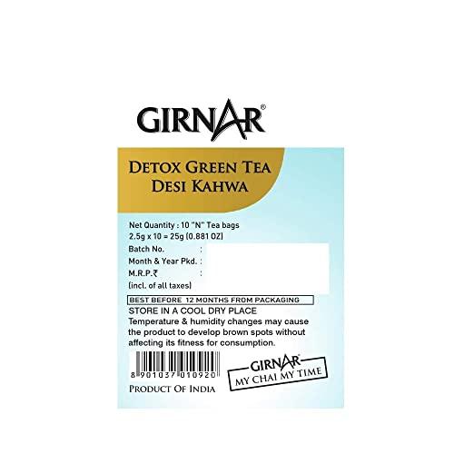 GIRNAR Girnar Detox Green Tea, 10 Sachet Pack