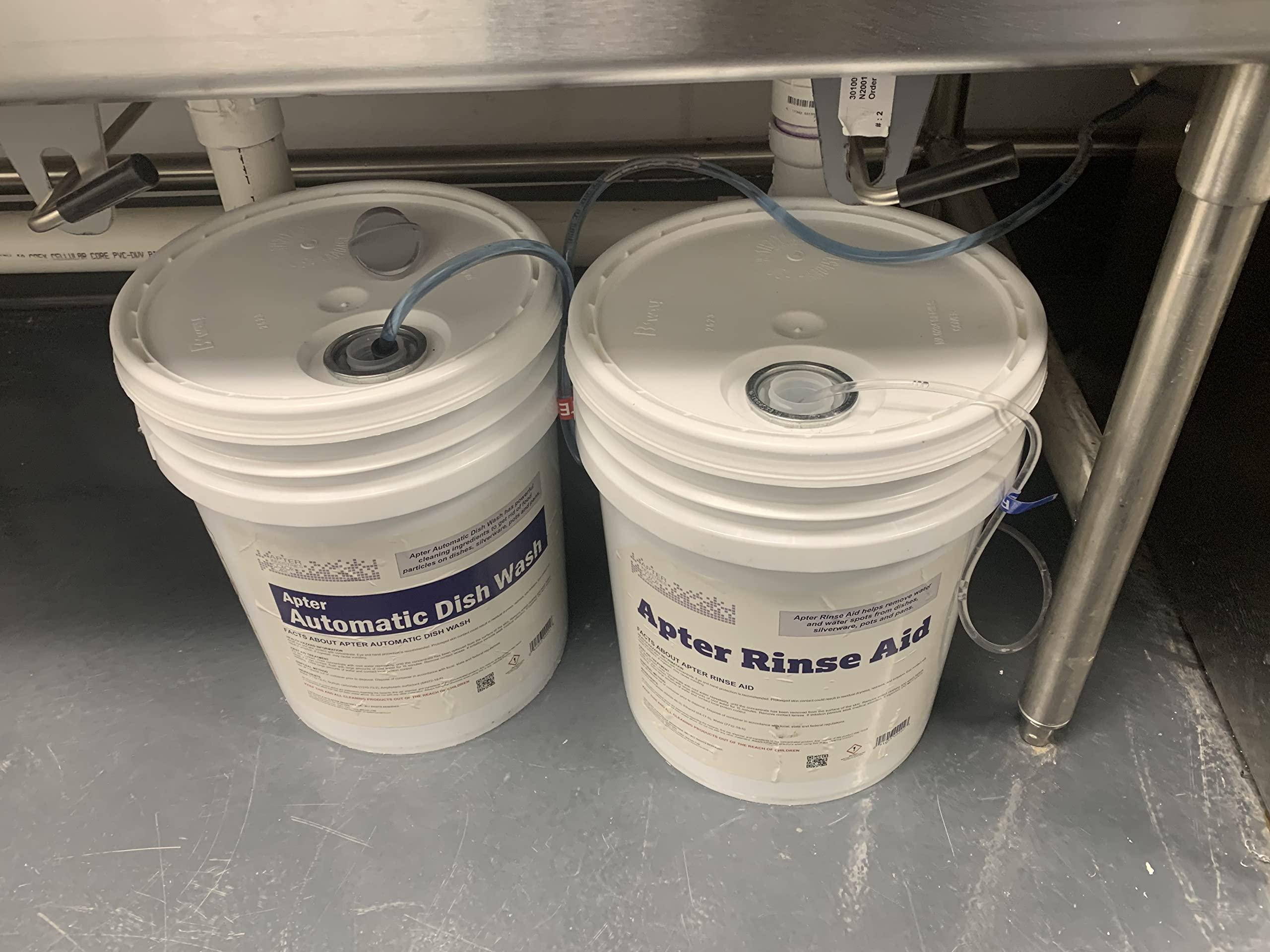 Apter Industries Automatic Dishwasher Rinse Aid, Formulated For Automated Washers To Promote Spot-Free Drying, 5 Gallon