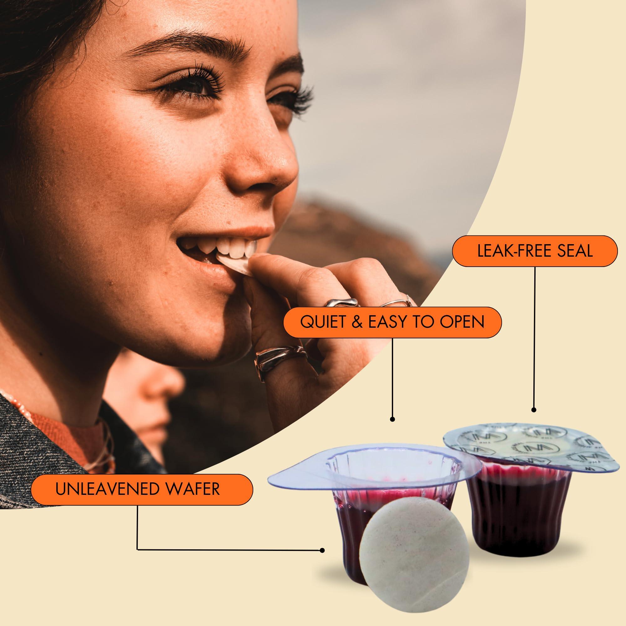 The Miracle Meal The Miracle Meal Pre-filled Communion Cups and Wafer Set - Box of 100 - Made with Concord Grape Juice & Wafer-Made in the USA