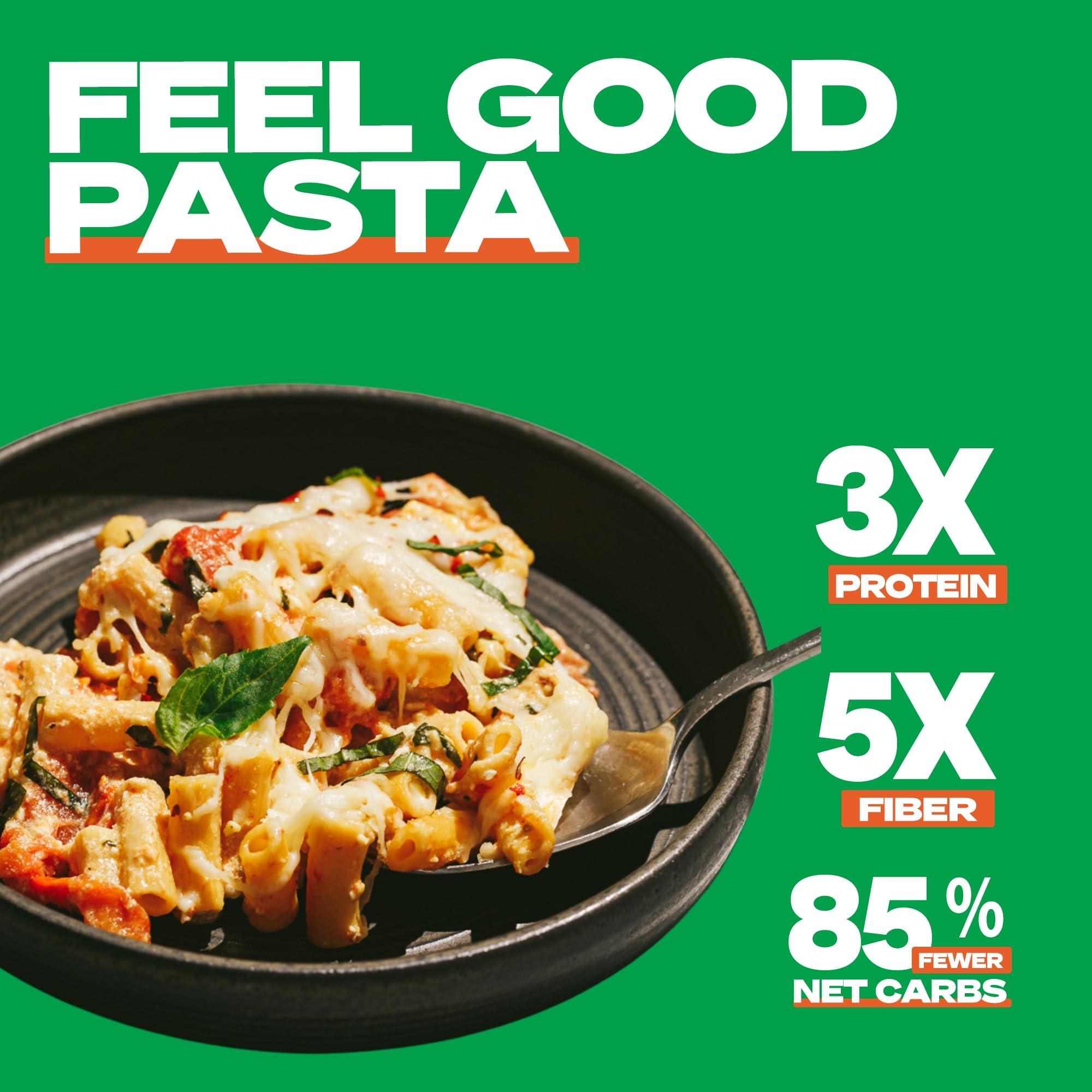 Kaizen Food Company Kaizen Low Carb Keto Pasta Ziti - High Protein (20g), Gluten-Free, Keto-Friendly (6g Net), Plant-Based Lupini Noodles made w/High Fiber Lupin Flour - 8 ounces (Pack of 3)