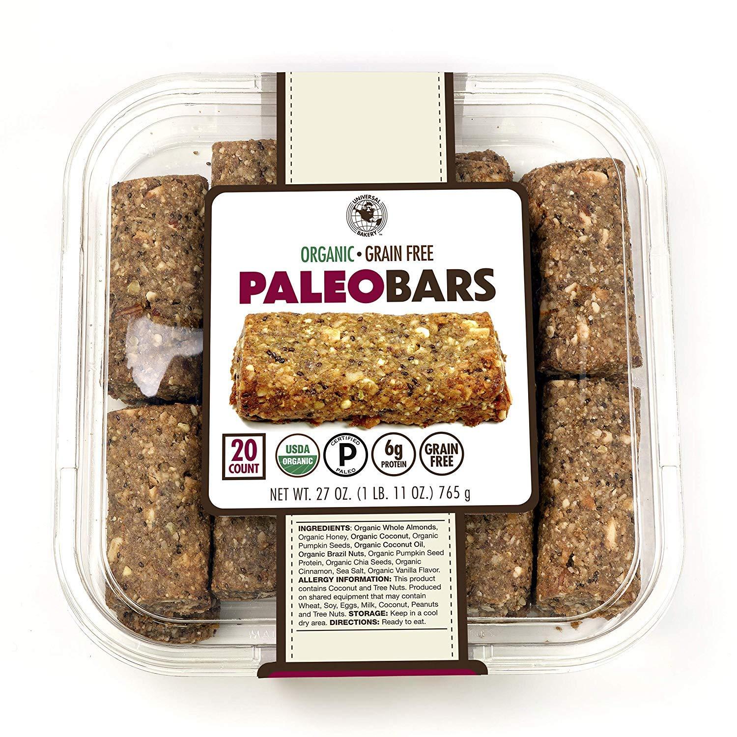 Universal Bakery Universal Bakery Organic Paleo Bars, 1.35 Ounce (20 Count)