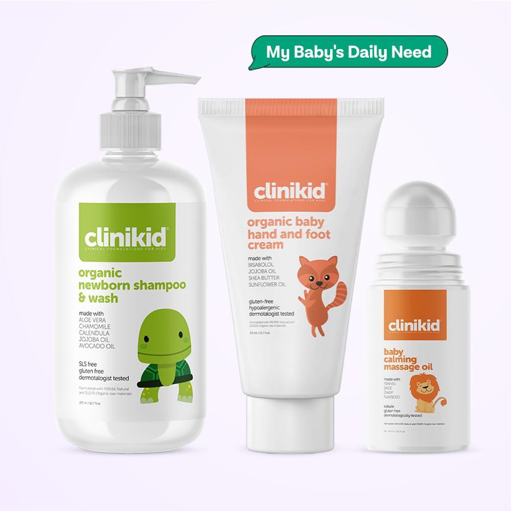 Clinikid Clinikid My Baby\'s Daily Need Kit, Baby Lotion and Baby Wash Set, Baby Kits for Newborns, Gentle Skin Care
