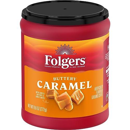Folgers Folgers Buttery Caramel Flavored Ground Coffee, 9.6 Ounce