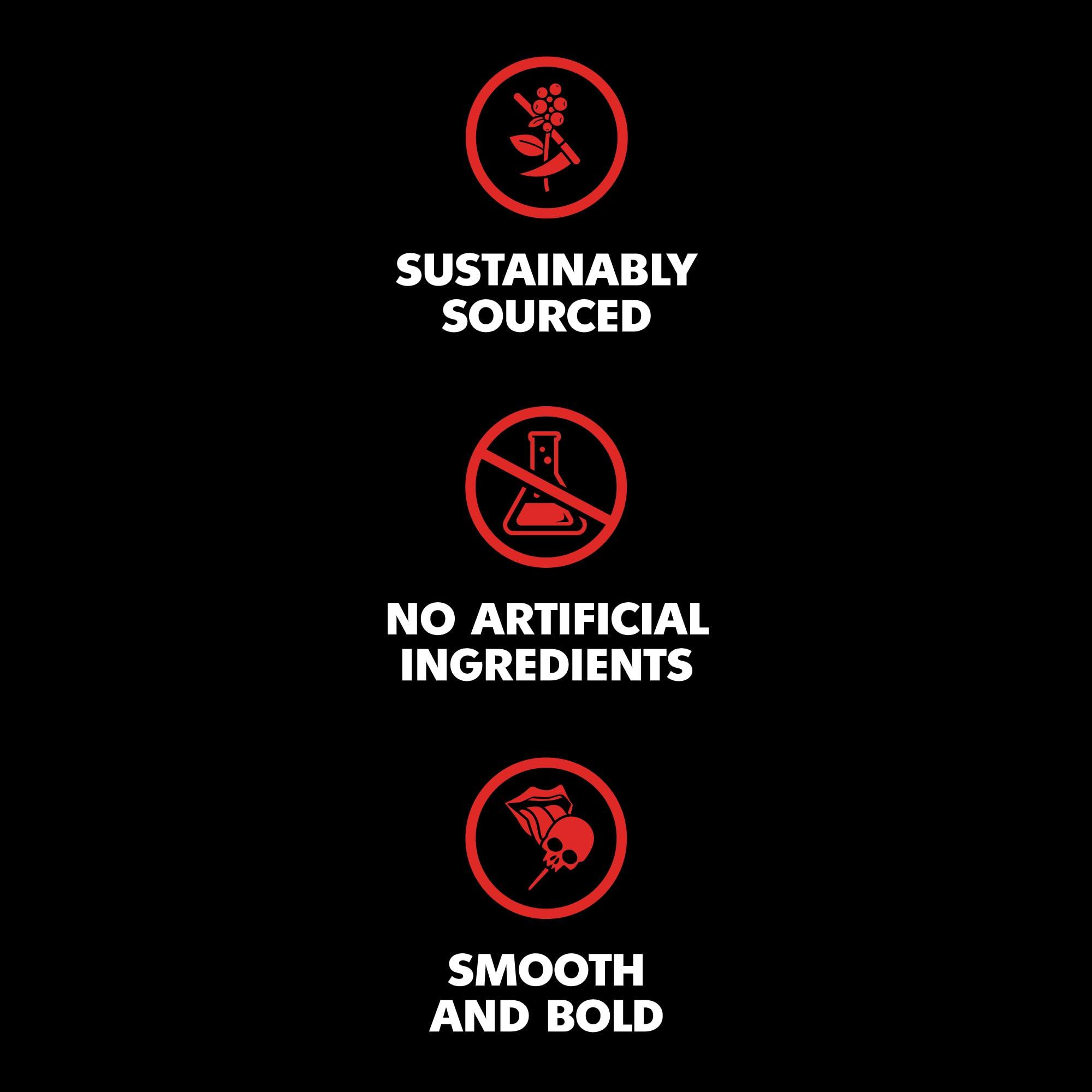 Death Wish Coffee Co. Death Wish Coffee, Single Serve Coffee Pods - Fair Trade - Blue and Buried: Blueberry Vanilla Flavored