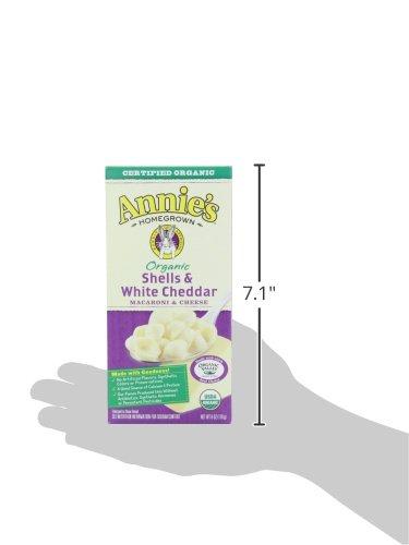 Annie's Annie\'s Organic Macaroni and Cheese, Shells and White Cheddar, 6 oz (Pack of 12)