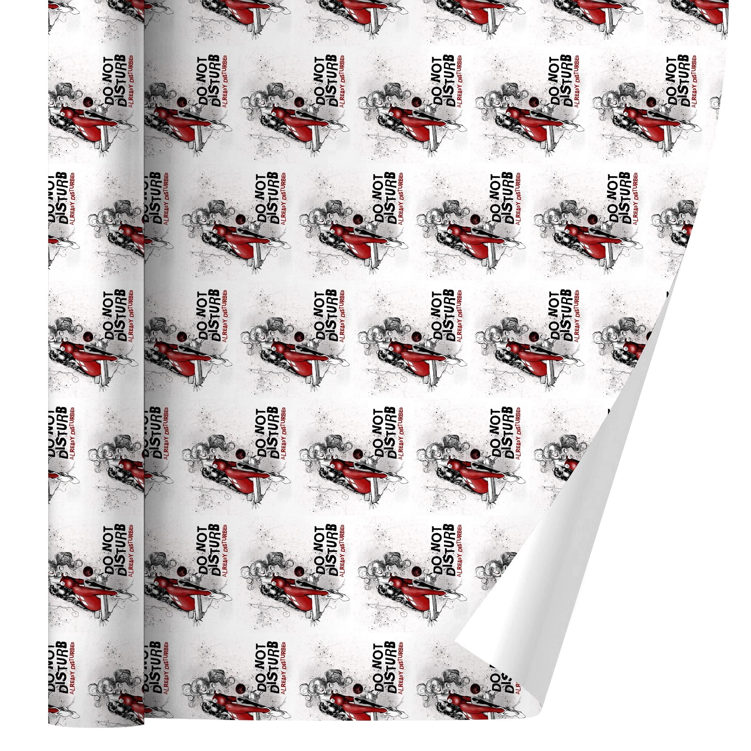 GRAPHICS & MORE GRAPHICS & MORE Harley Quinn Already Disturbed Gift Wrap Wrapping Paper Rolls