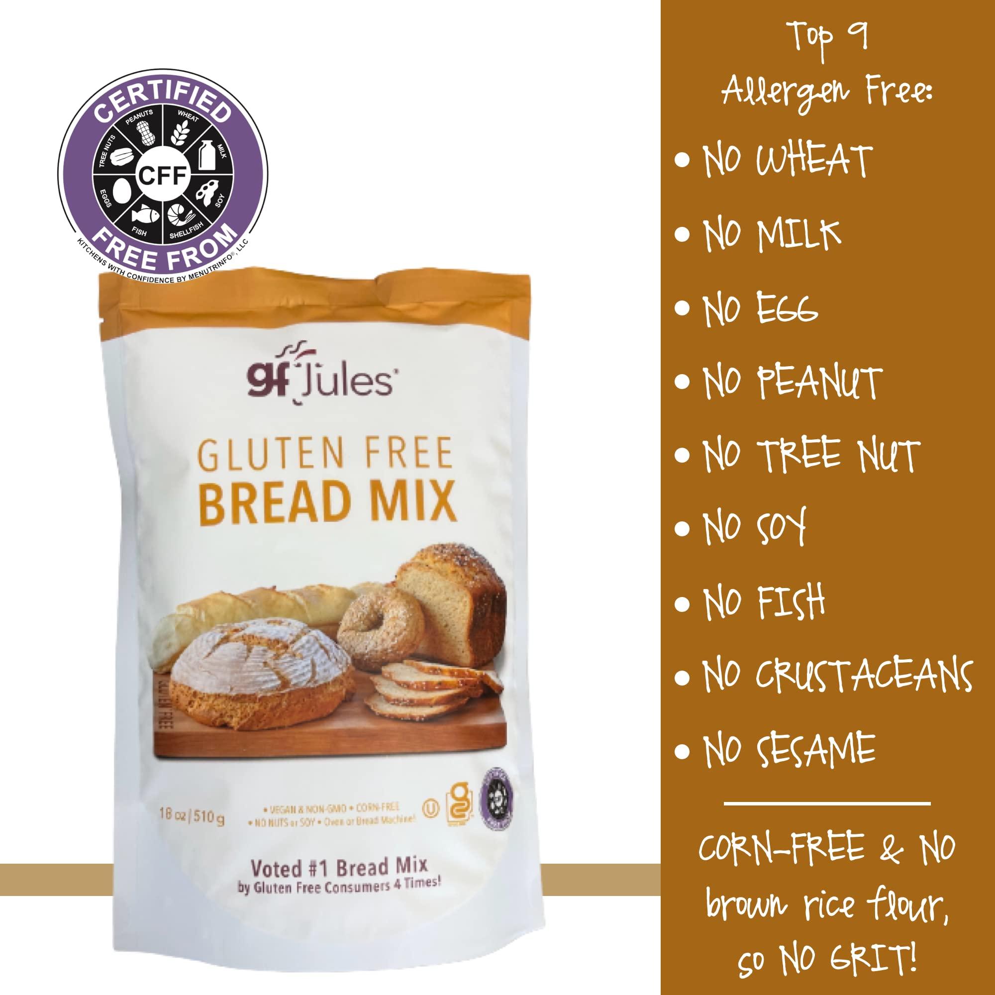 gfJules gfJules Certified Gluten Free All Purpose Flour and Bread Mix | No Grit, Non-GMO, Vegan & Kosher | Cup for Cup Baking Alternative to Regular Flour | Voted #1 by Gluten Free & Celiac Consumers