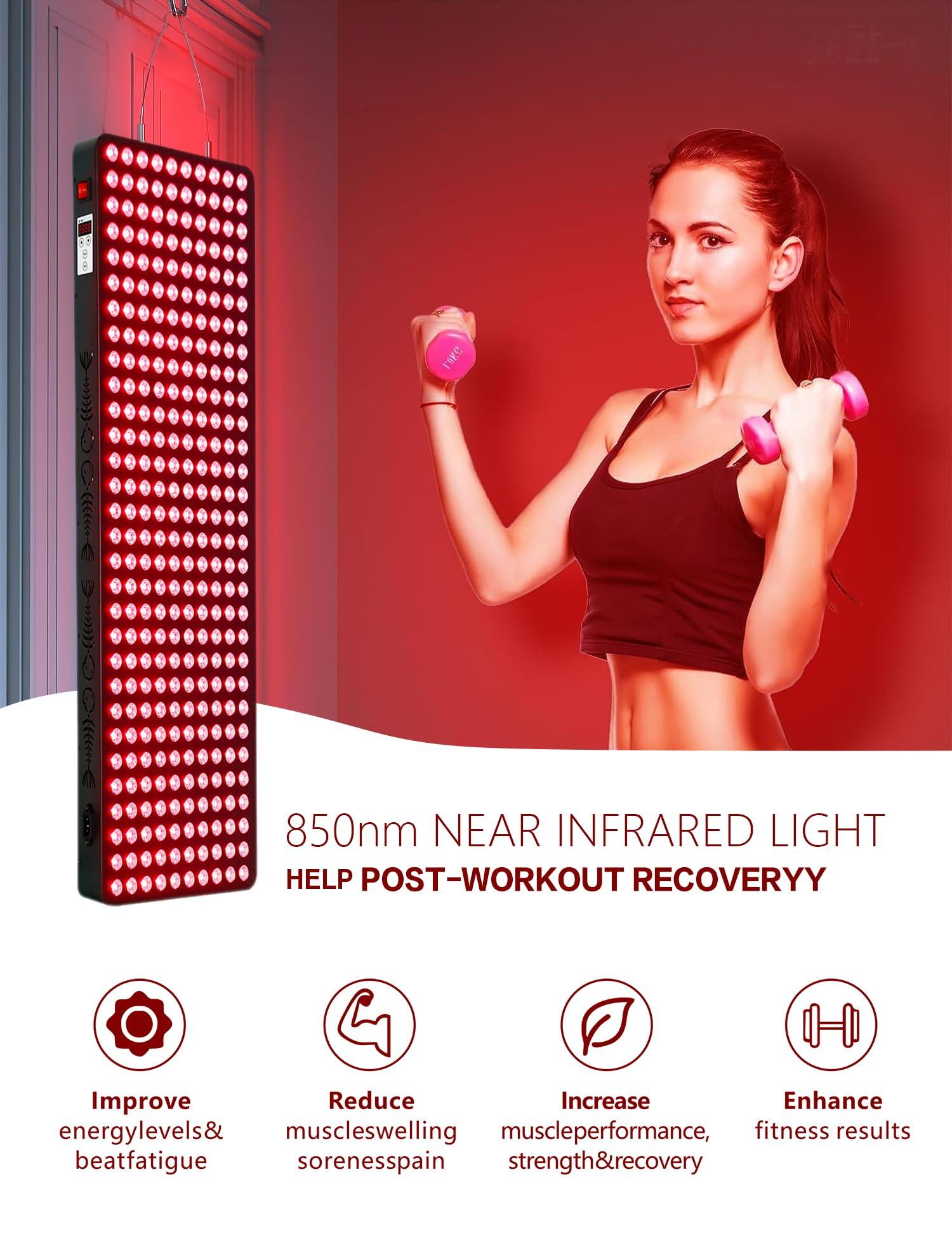 supersred supersred Red Light Therapy Panel Full Body Device, Infrared Light Therapy for Body, 300 LEDs, Dual Chip Clinical Grade LED Red Near Infrared Light Therapy Panel for Body Relaxation & Health