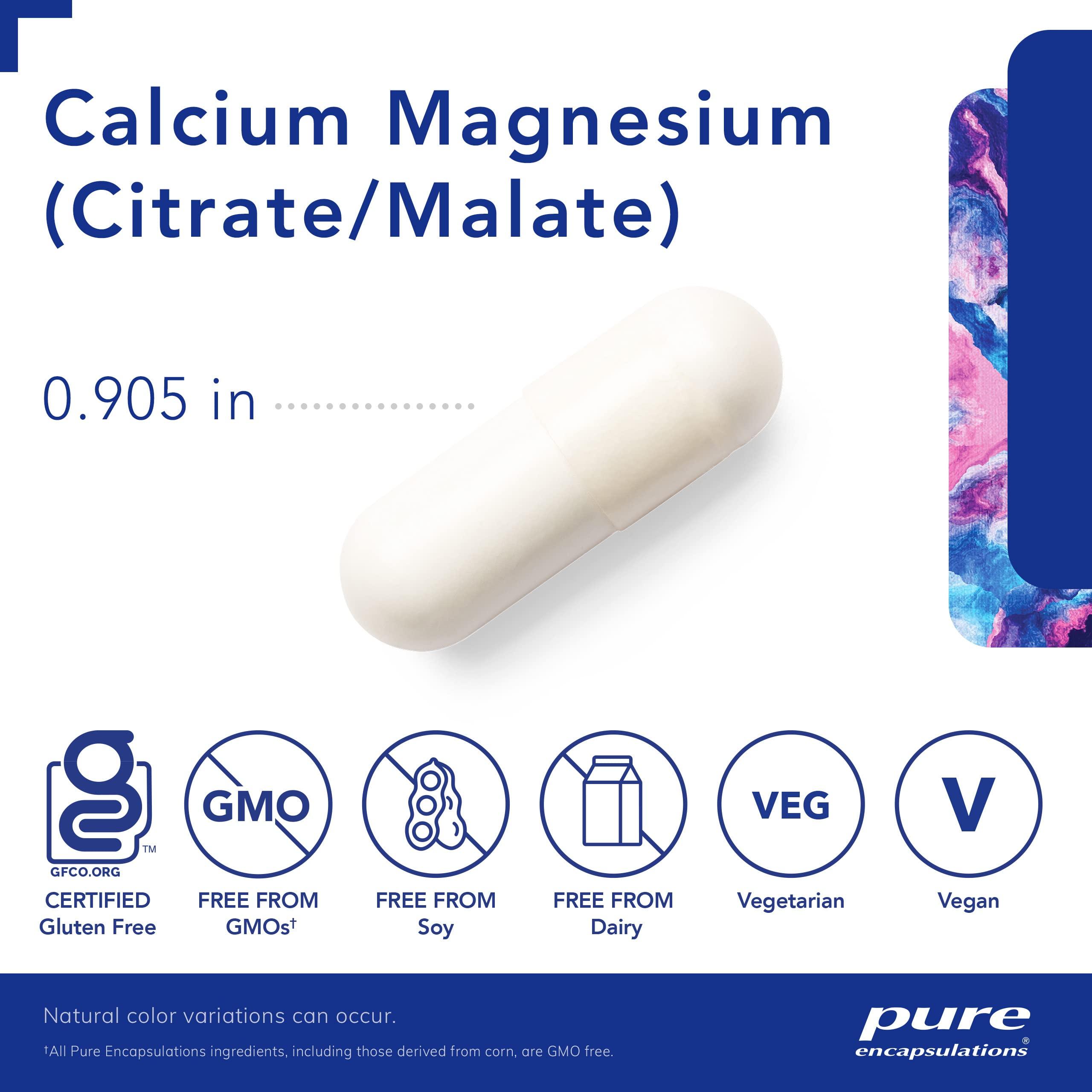 Pure Encapsulations Pure Encapsulations Calcium Magnesium (Citrate/Malate) | Supplement to Support Bone and Cardiovascular Health* | 180 Capsules