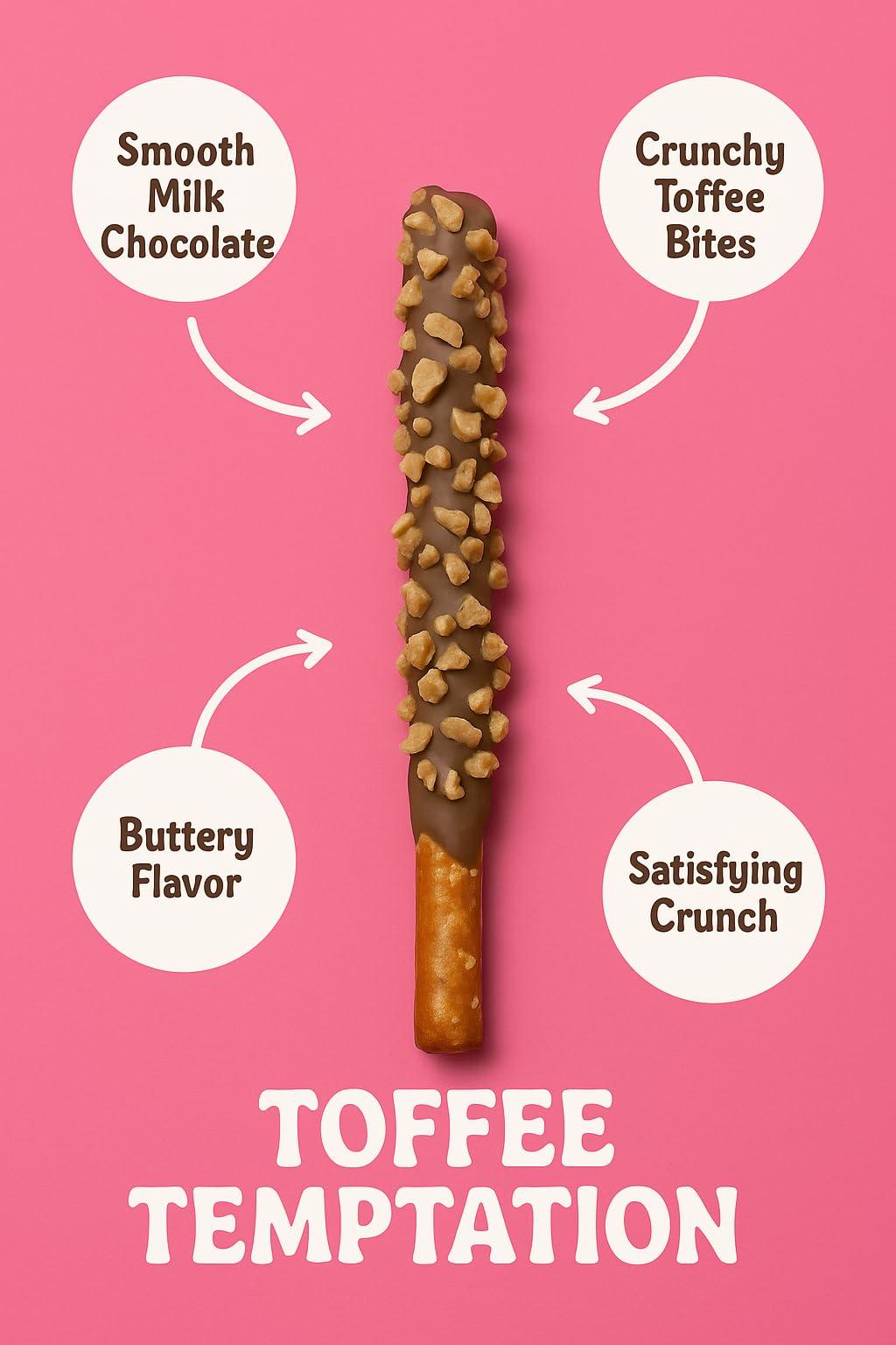 Generic Chocolate Pretzel Rods Assorted 20 Pack With Toppings