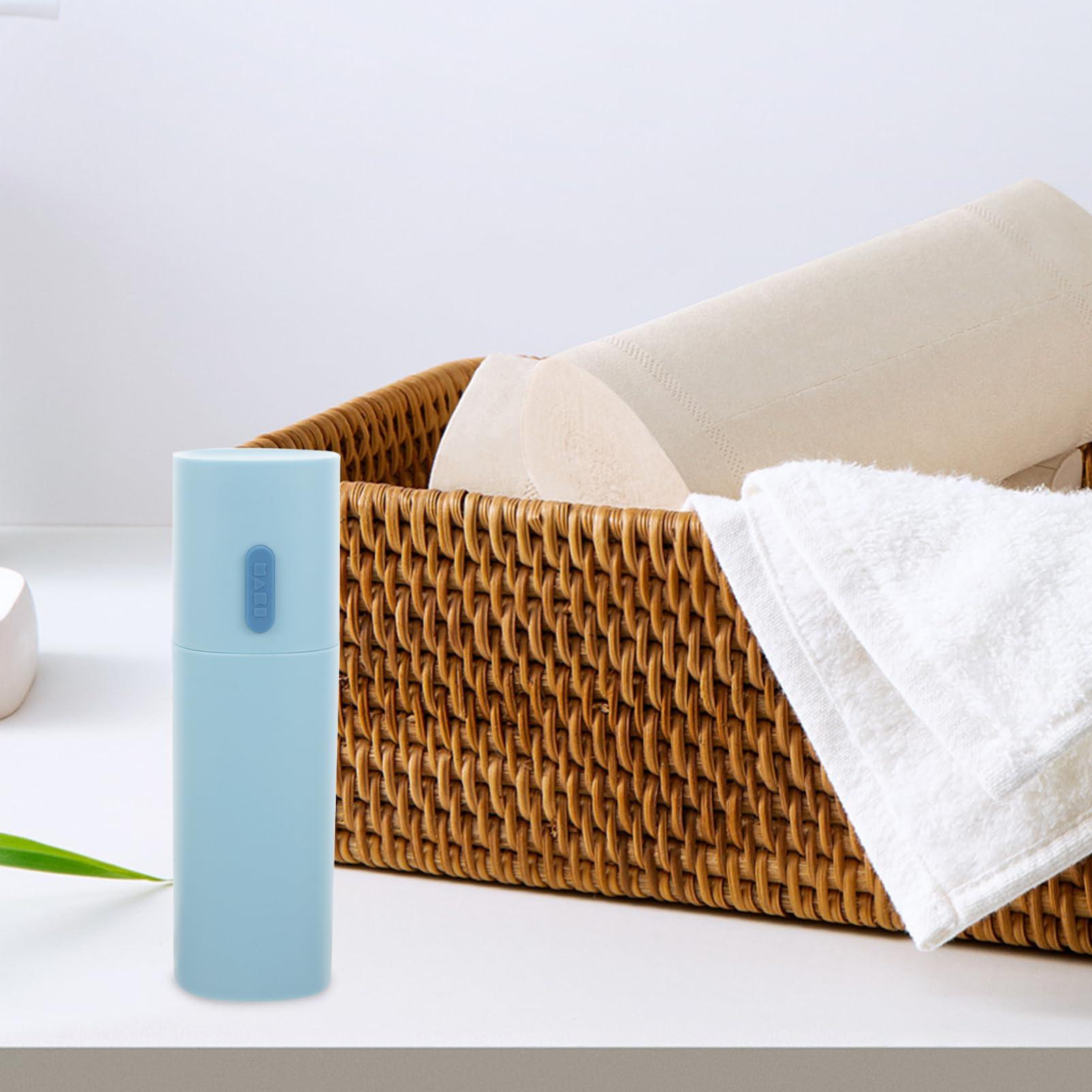Didiseaon Didiseaon 1pc Travel Toothbrush Container with Lid Travel Size Toiletries Travel Toothpaste Holder Eletric Toothbrush Electric Toothbrush Holder Travel Size Toothpaste Mini Cup Sky-Blue Pp