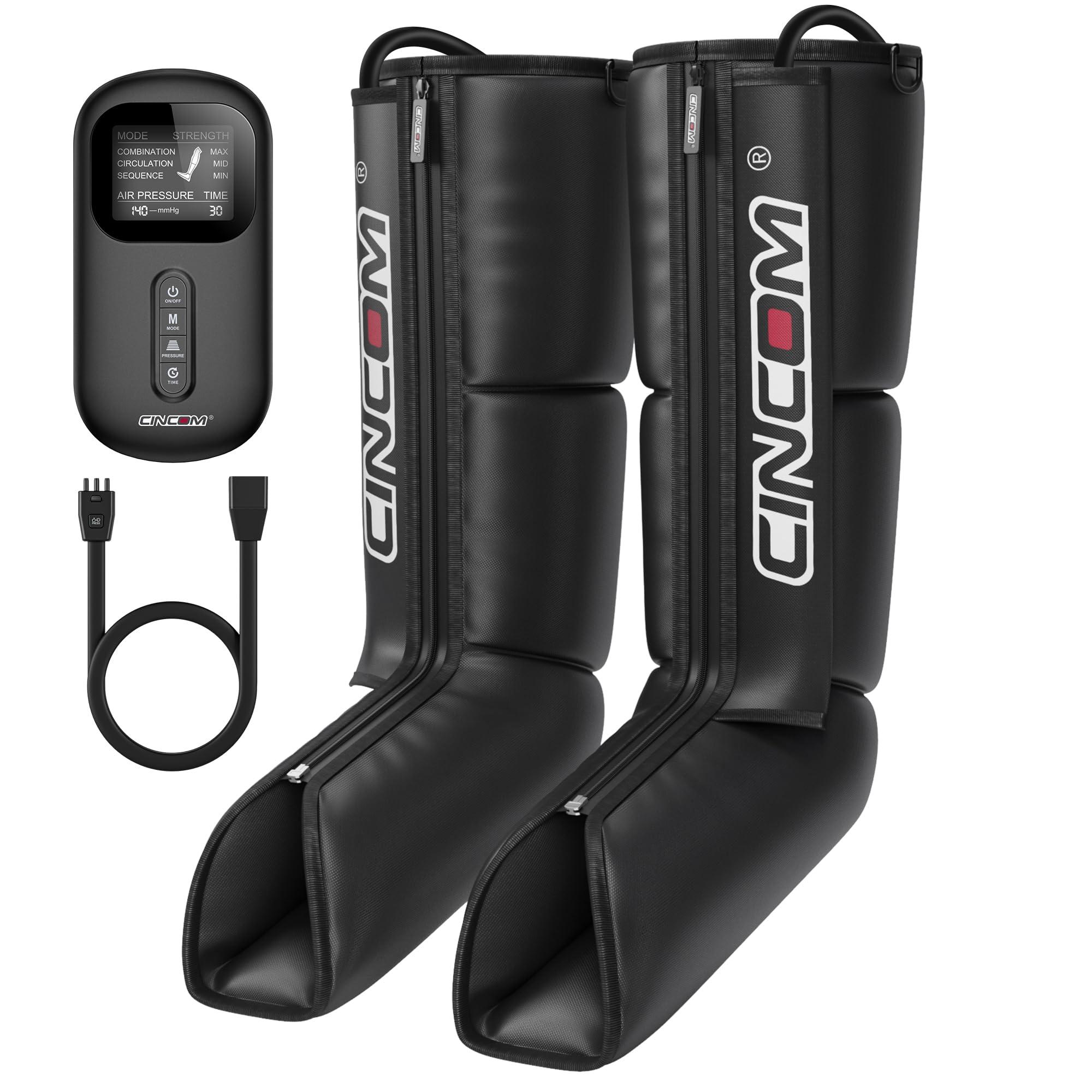 CINCOM CINCOM Leg Massager for Circulation and Pain Relief, Air Compression Boots Helpful for Relaxation, Swelling and Edema Gifts for Mom and Dad Athletes Recovery - FSA HSA Eligible