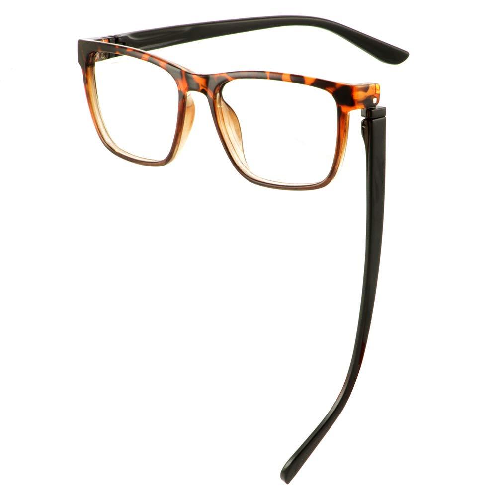 BUNNY EYEZ BUNNY EYEZ Guyz Readers - BENNY - Reading Glasses with a Tiltable & Flippable Frame - Chic & Modern Design - Diopter Strength of +1.50 to +3.00 - Brown Crystal/Black, 3.00