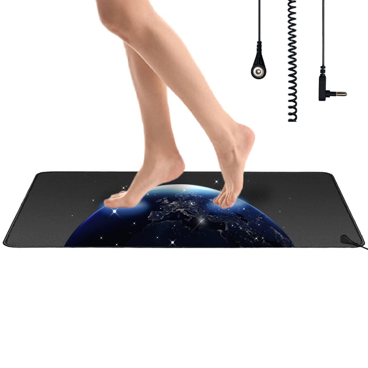 generic Grounding Mat, Grounding Bed Mat with 1 Grounding Cord Indoor Mat for Improving Sleep Body Health (11.8 * 23.6inch)