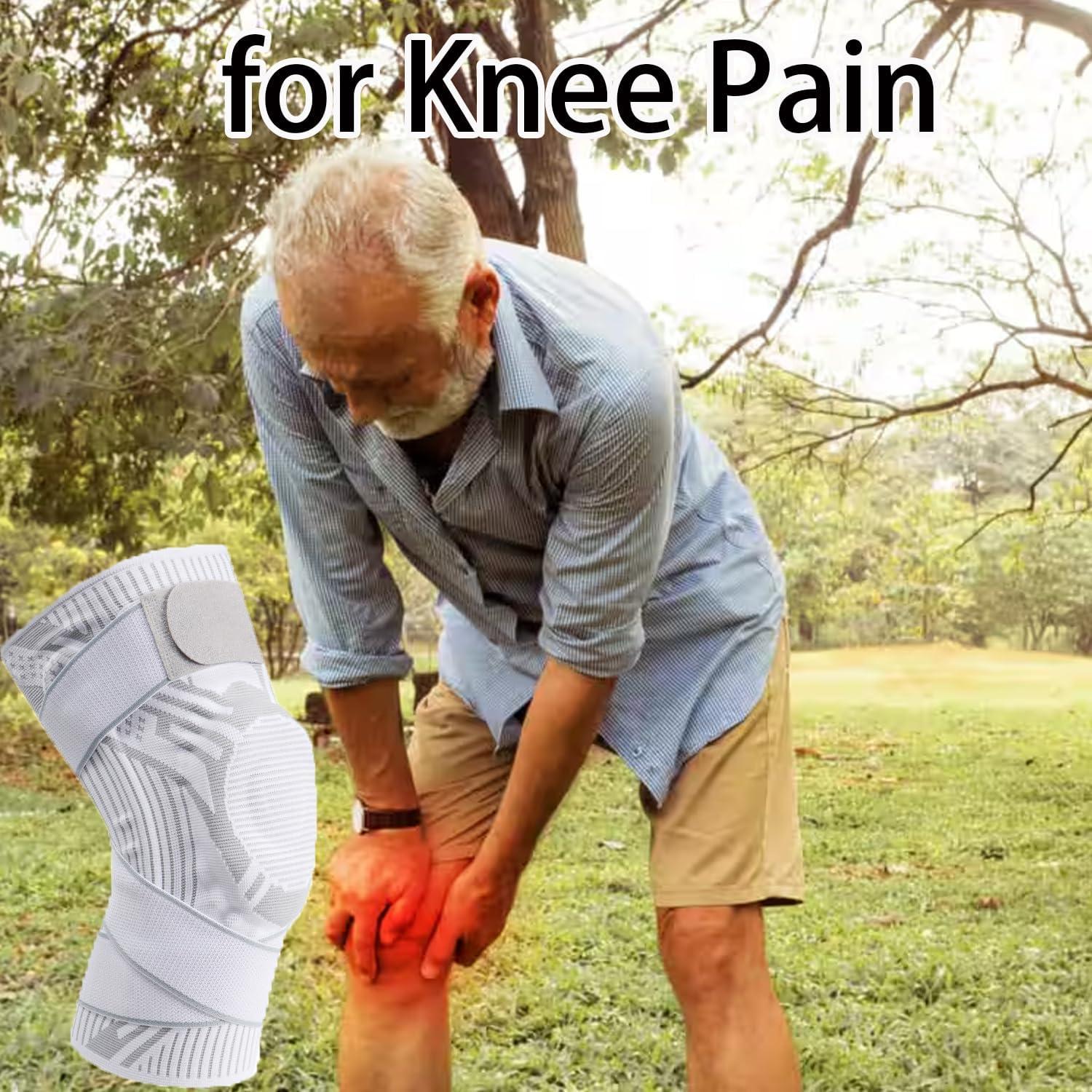HEYDEZHI HEYDEZHI We Relieve Knee Sleeve Bone on Bone, Werelieve Knee Sleeve Bone on Bone, Griqos Knee Braces for Knee Pain, Reliefly Knee Brace, Compression Knee Sleeves with Patella Gel Pad