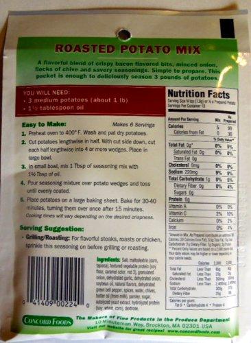 Concord Global Trading Concord Foods Roasted Potato Seasoning Mix - Bacon & Chive Flavor - 4 of 1.25 oz pkgs