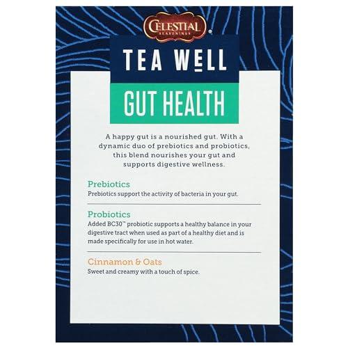Celestial Seasonings Celestial Seasonings TeaWell Herbal Tea, Gut Health, Organic Cinnamon Oat, 12 Count