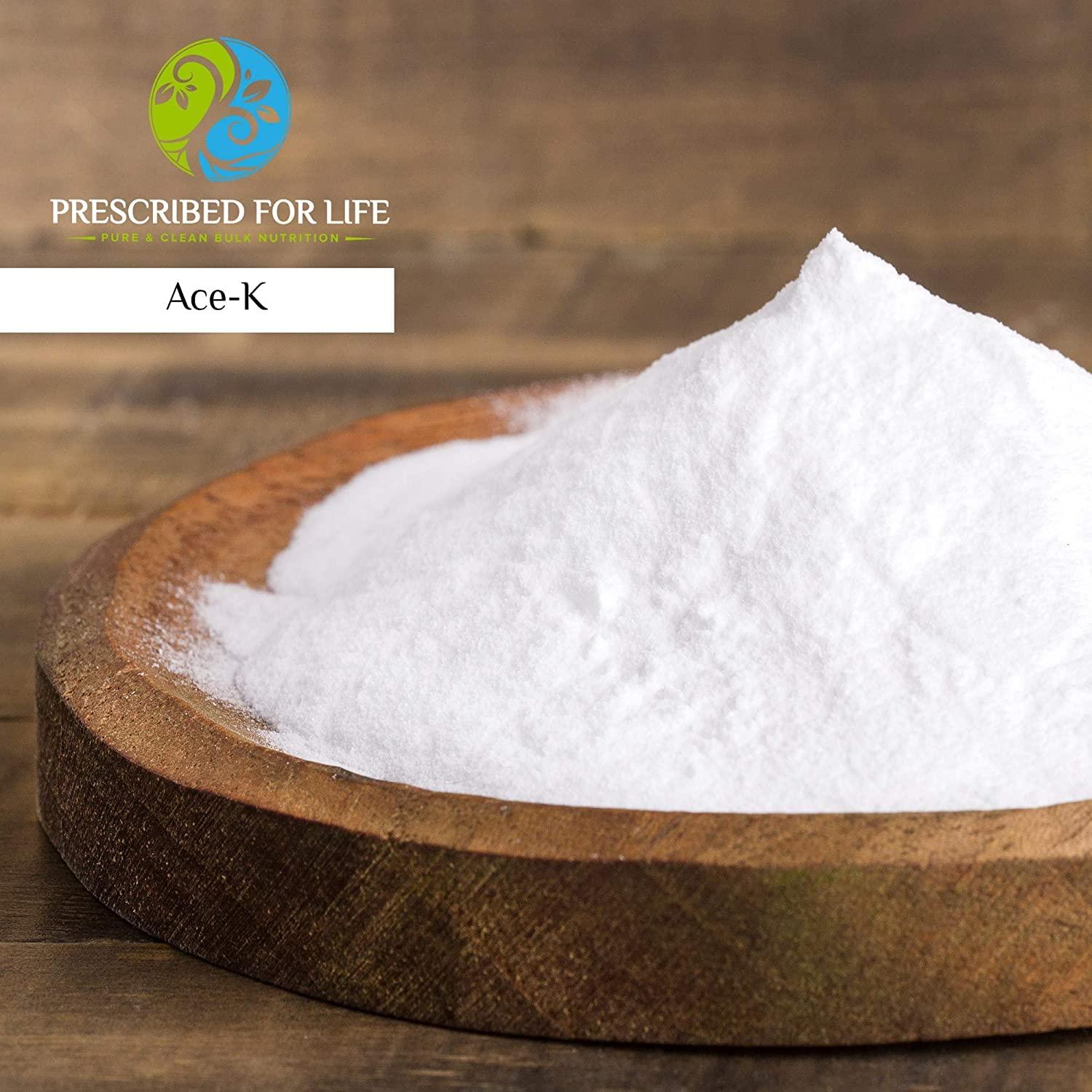 Prescribed For Life Prescribed For Life Ace K Sweetener, Acesulfame Potassium Powder, 200x Sweeter Than Sugar Zero Calorie Sweetener, Kosher, Semi Natural, Granular Sweetener (10kg / 22lb)