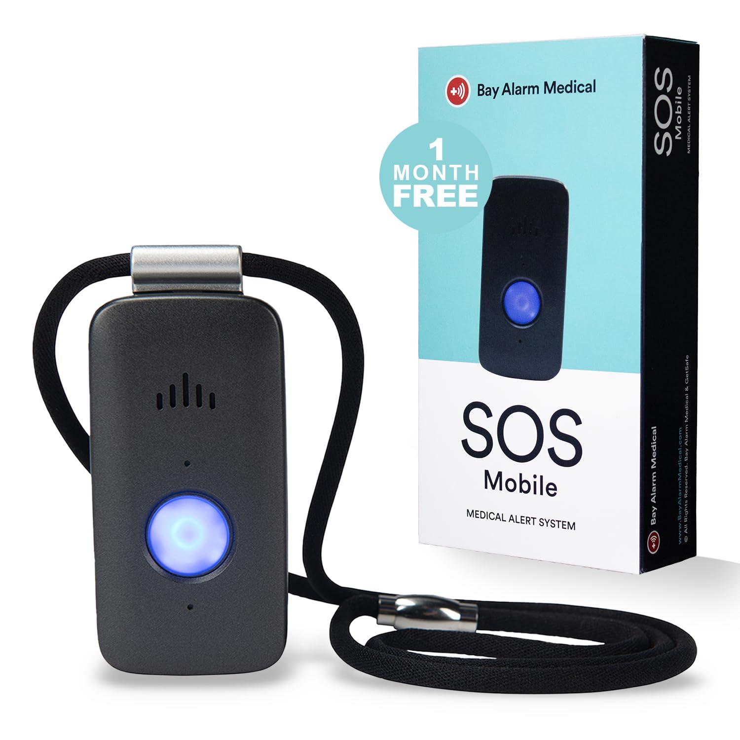 Bay Alarm Medical Bay Alarm Medical SOS Mobile GPS - 24/7 Medical Alert with Optional Fall Detection for Seniors - Call to Activate - 4G GPS Medical Alert System with Elderly Tracking - Panic Button for Seniors