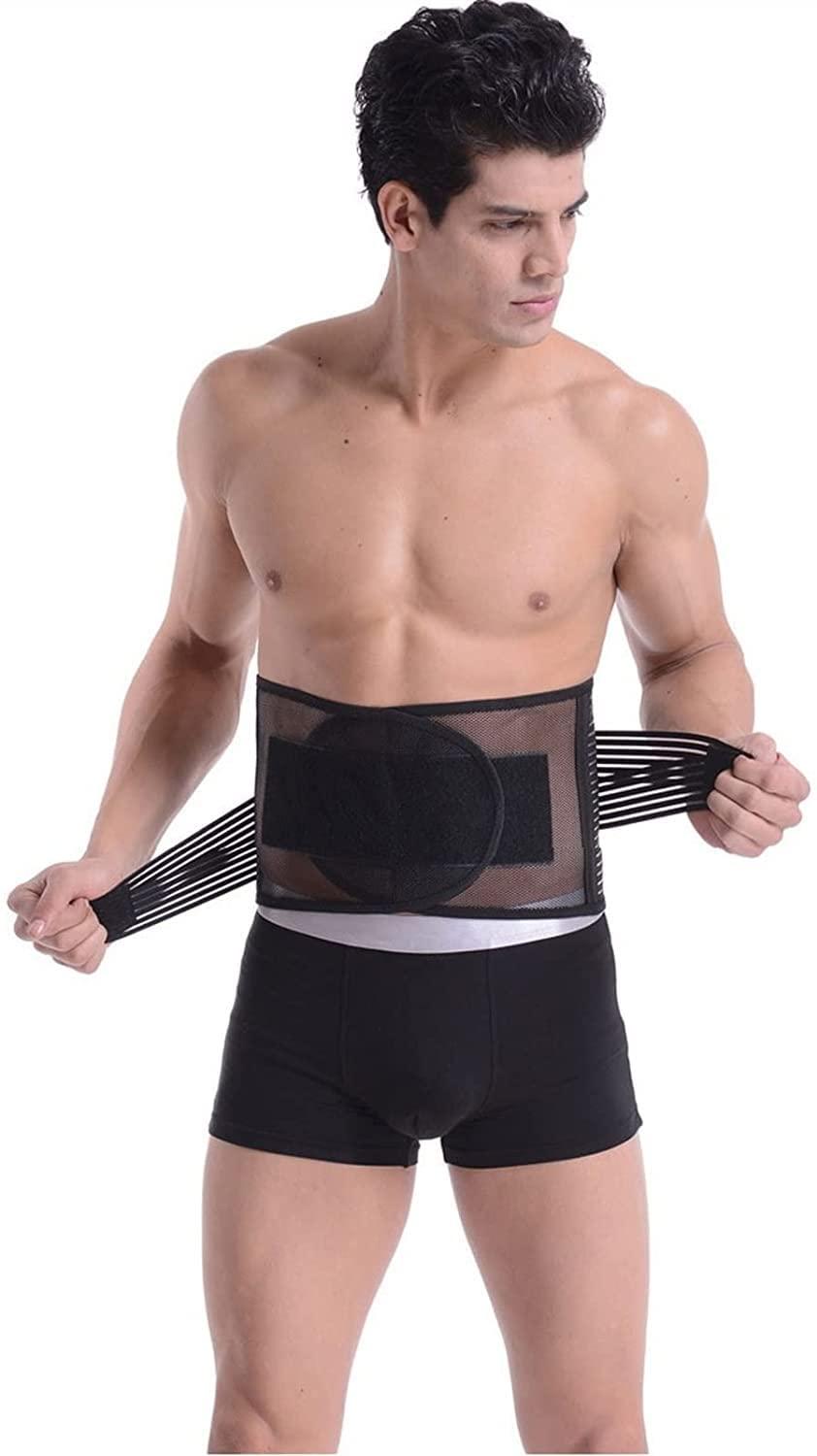 REROM lumbar support belt Men Women Lower Lumbar Waist Support, Pain Relief Herniated Disc Scoliosis Sciatica Posture Corrector Heavy Workout Belt Back Braces (Size : Large)