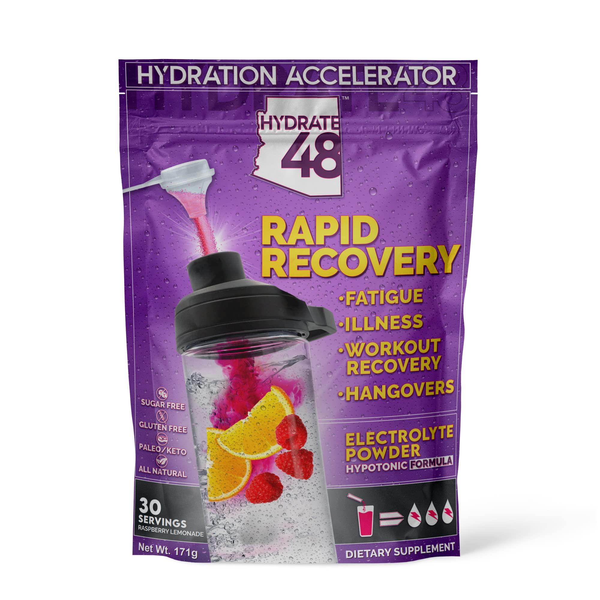 Wellgenix Wellgenix Hydrate48 - Electrolyte Powder with No Sugar (30 Servings) - Keto Electrolytes Powder - Hydration Powder - Raspberry Lemonade Flavor