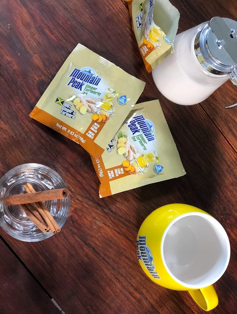 Mountain Peak Jamaica Mountain Peak Ginger Turmeric Tea, With No Added Sugar, 6.3 Ounce (Pack of 2)