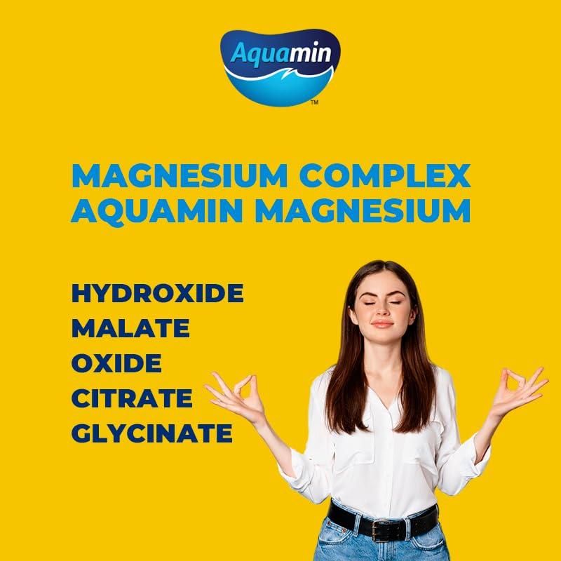 Gusevit 5-in-1 Gusevit Magnesium Complex, Aquamin Magnesium Hydroxide, Malate, Oxide, Citrate, Glycinate, 60 Capsules, 30 Days Supply,