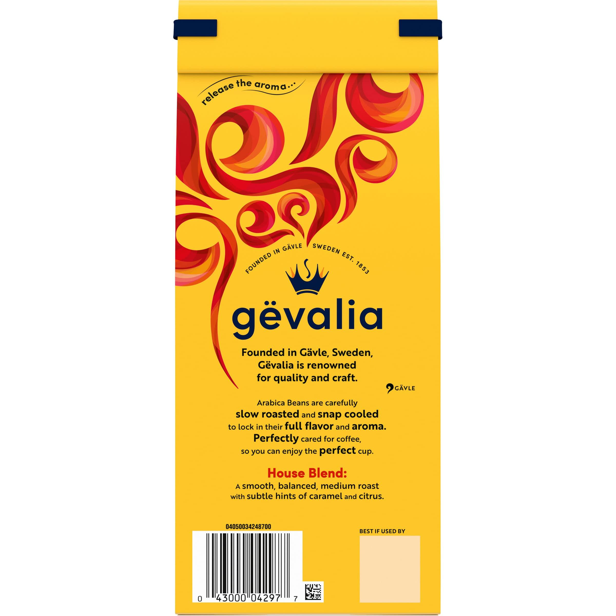 Gevalia Gevalia Decaf House Blend Medium Roast Ground Coffee (12 oz Bag) (Pack of 5)